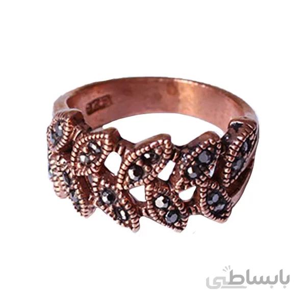 انگشتر مسی مارکازیت طرح حلقه گندم کد JW275