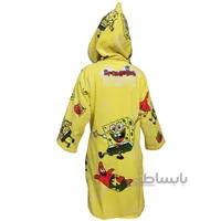 حوله پالتویی کودک طرح باب اسفنجی سایز 80 تا 100