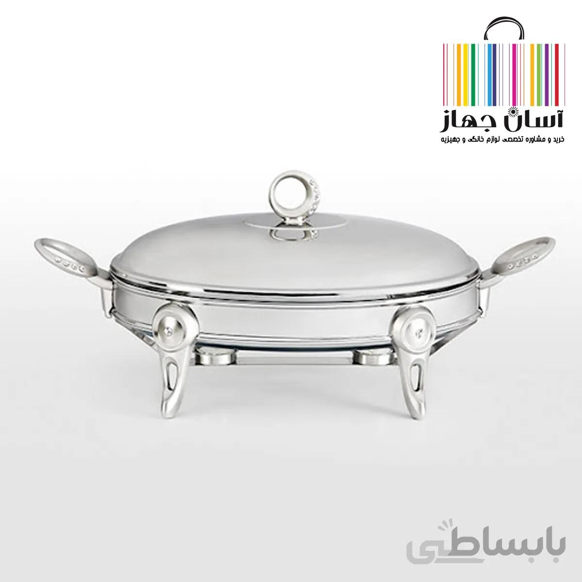 سوفله خوری استیل بیضی متوسط 2 لیتر