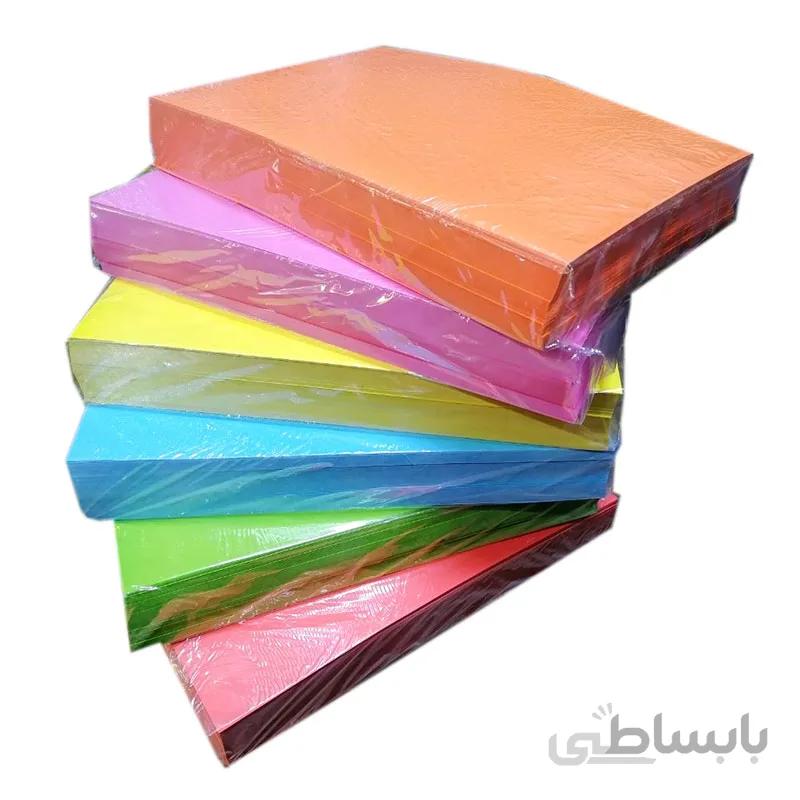 کاغذ رنگی A4 بسته 500 عددی تک رنگ
