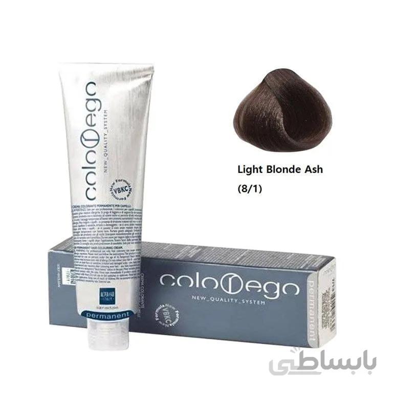 رنگ موی التراگو مدل Colorego کد 8 1 بلوند روشن دودی