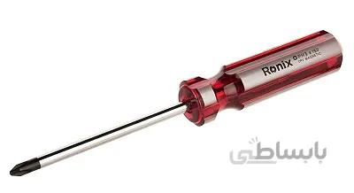 پیچ گوشتی چهار سو دسته کریستالی تکی رونیکس مدل RH-2880 ا Ronix RH-2880 Crystal Handle Phillips Screwdriver