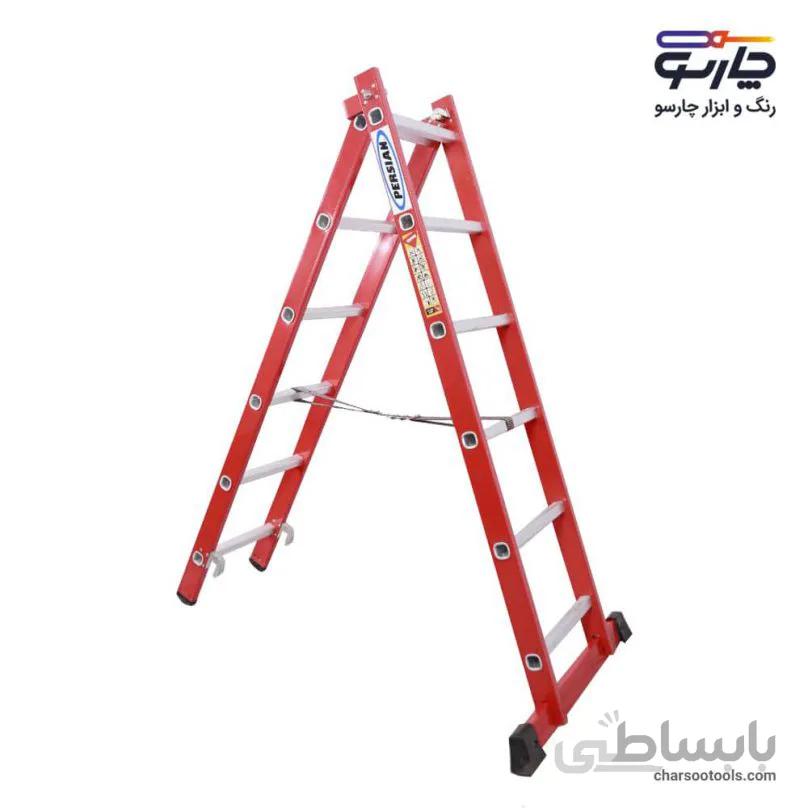 نردبان آلومینیوم 2متری پله مربع پرشین