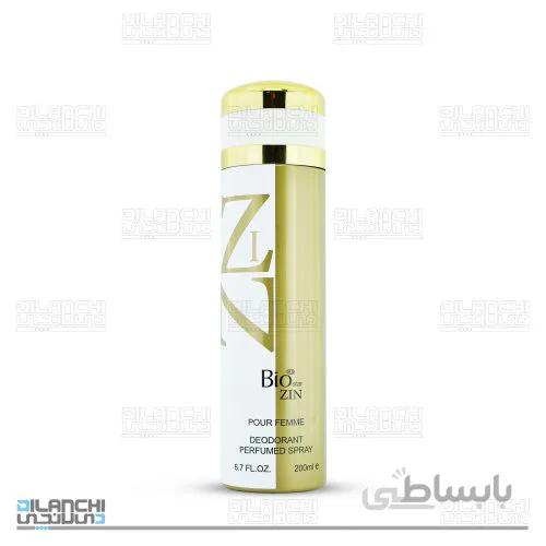 اسپری خوشبو کننده بدن بانوان بیو استار مدل ZiN حجم 200 میلی لیتر