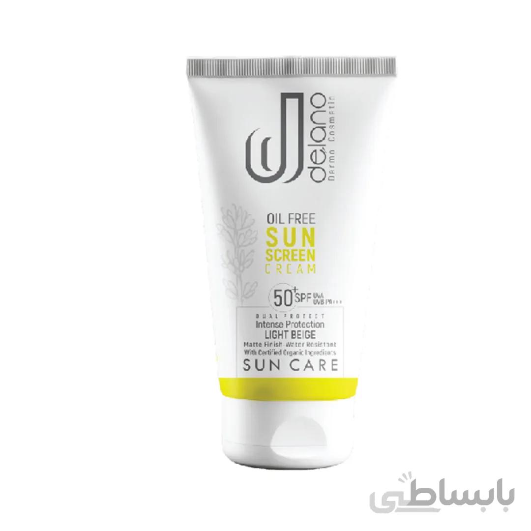 کرم ضد آفتاب رنگی پوست چرب SPF50 دلانو