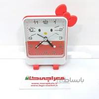 ساعت رومیزی مربع زنگ دار قرمز