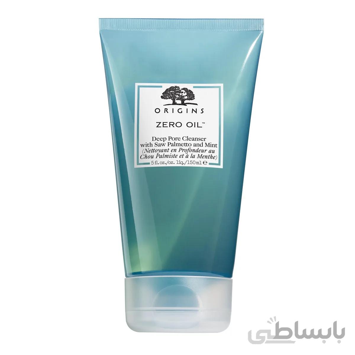 ژل شوینده پوست چرب اورجینز ا Origins zero oil deep pore cleanser with saw palmetto and mint