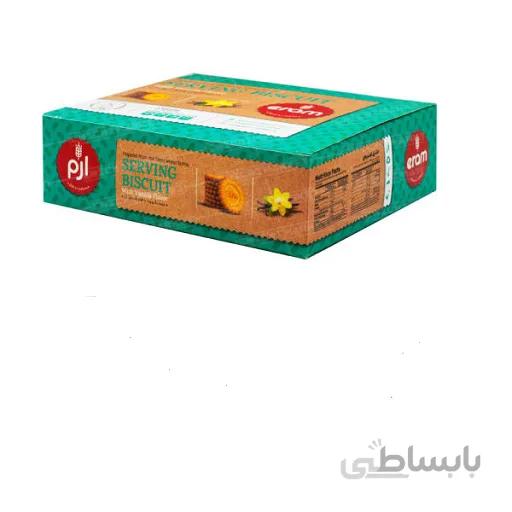 بیسکوییت جعبه پذیرایی 650 گرم وانیلی ارم کارتن 8 عددی
