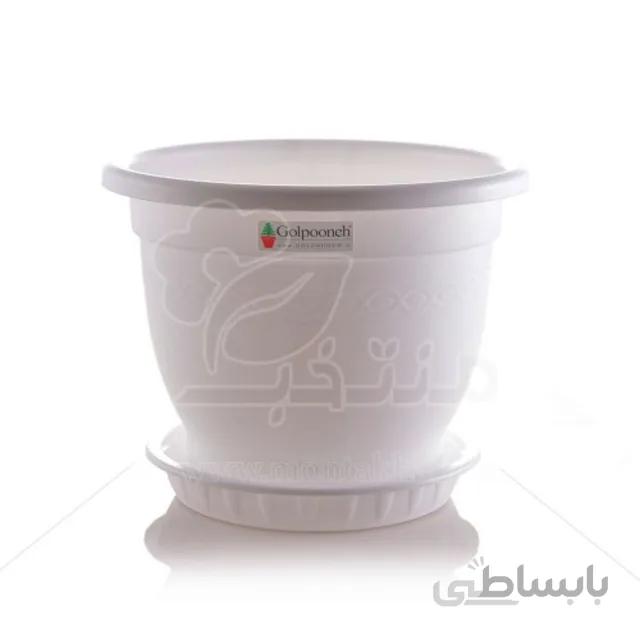 گلدان پلاستیکی گرد گلپونه کد F-315