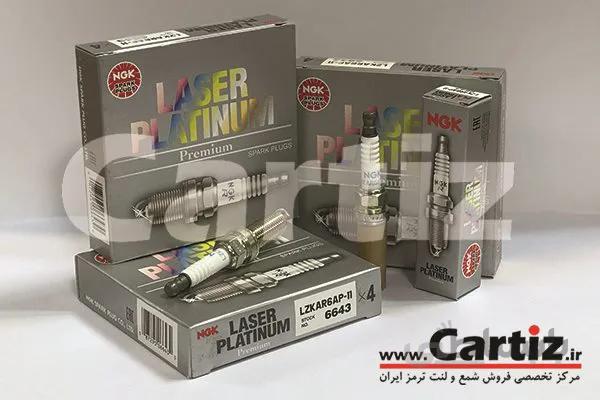 شمع سوزنی پلاتینیوم لیزری رزوه 12 آچار 14 NGK ژاپن LZKAR6AP-11 ا LZKAR6AP-11