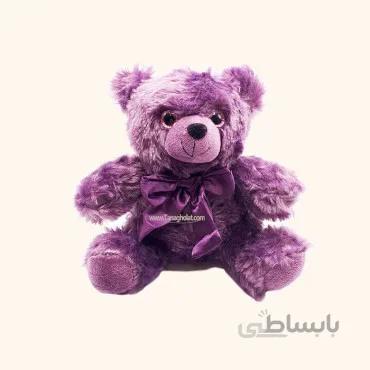 عروسک خرس رنگی پاپیون دار