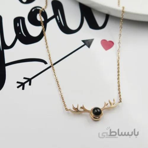 گردنبند استیل شاخ گوزن