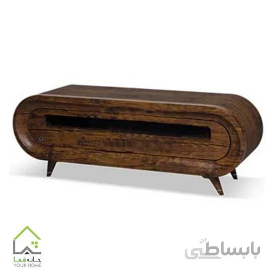 میز تلویزیون چوبی تمام گرد