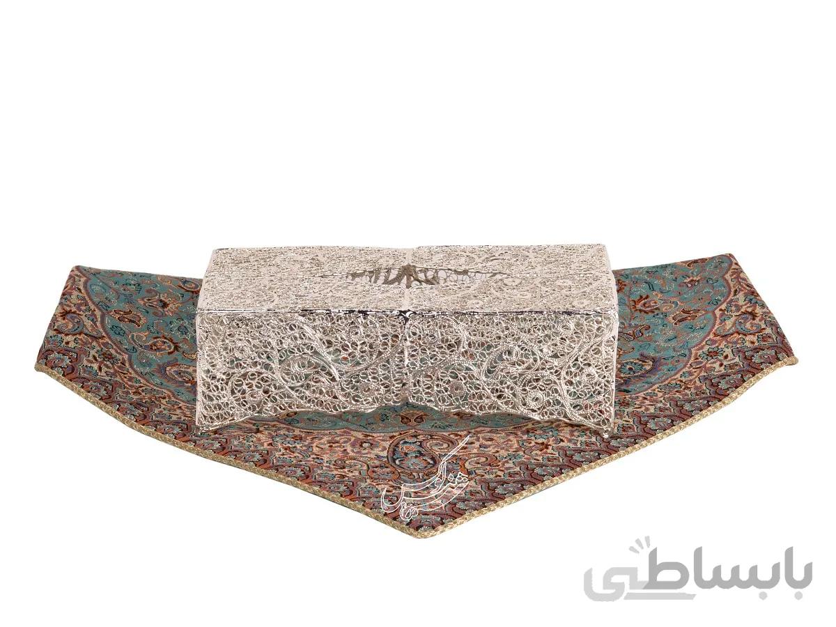جا دستمال کاغذی ملیله کاری