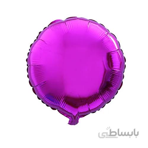 بادکنک فویلی گرد براق سرخابی