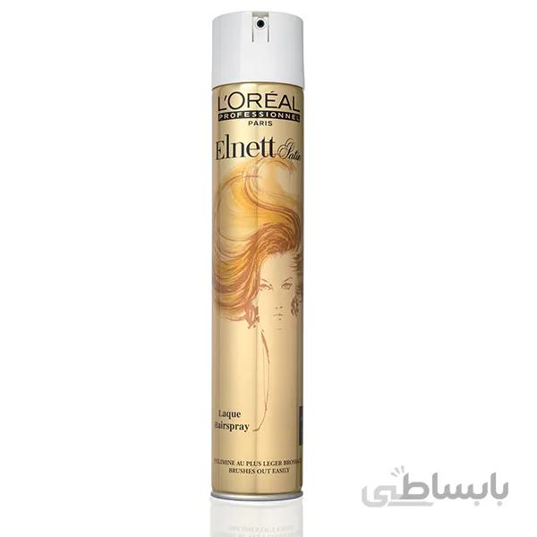 اسپری حالت دهنده مو لورال پروفشنال النت تافت طلایی elnett loreal 200ml