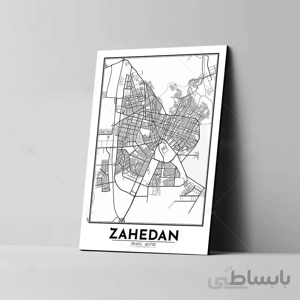 تابلو شاسی آواویز مدل نقشه زاهدان کد Avaviz-Map-4G1315