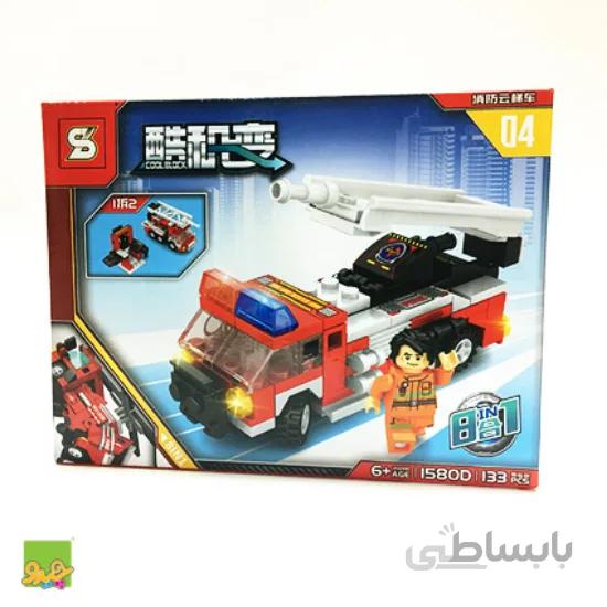 لگو کامیون بالابر آتش نشان 1580D