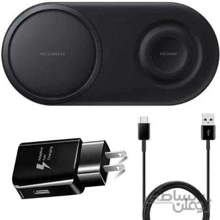 شارژر بی سیم سامسونگ مدل EP-P5200 Dou Pad به همراه شارژر دیواری