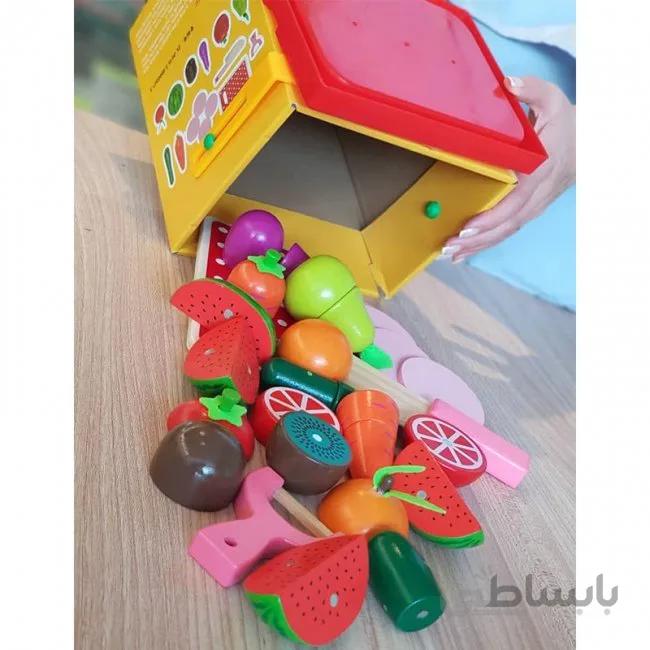 اسباب بازی برش میوه چوبی مگنتی مدل LZM001