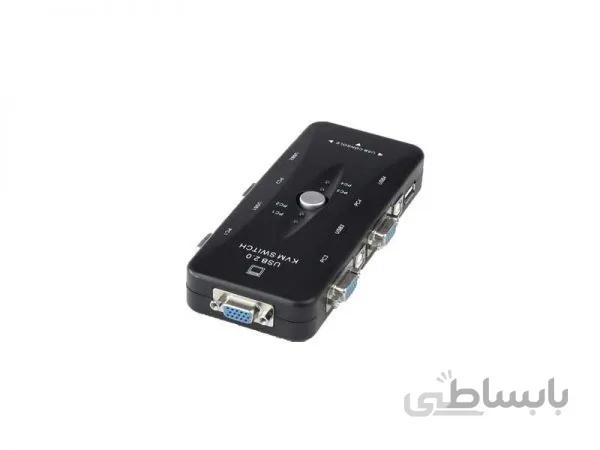 سوییچ کی وی ام ۴ پورت-KVM Switch 4 port USB