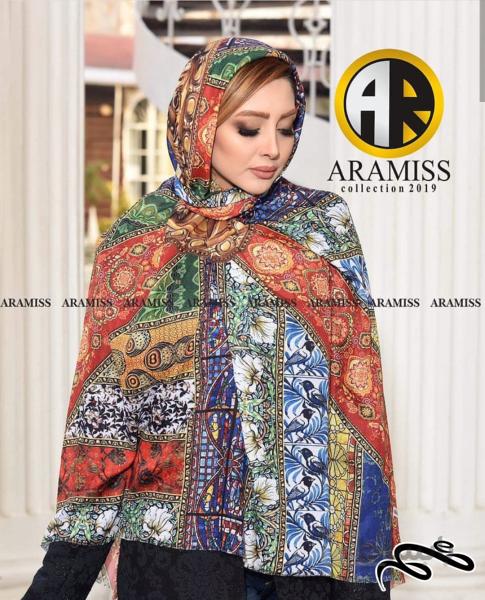 روسری نخی ریشه پرزی - طرح و رنگ vip