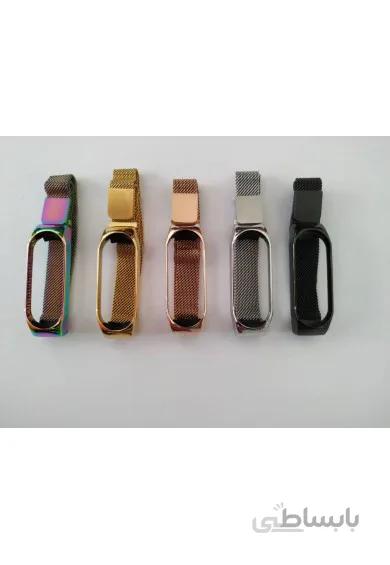 بند فلزی با قفل مغناطیسی مناسب برای مچ بند شیائومی می بند 5 | Xiaomi Mi Band 5 Milanese Wrist Strap Magnet