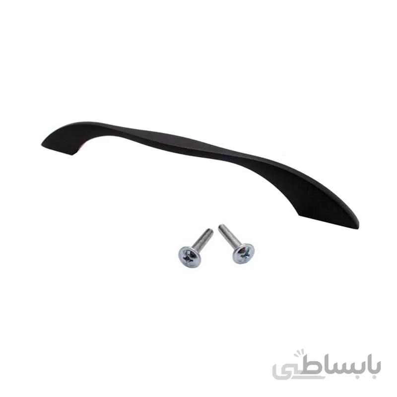 دستگیره کابینت دو پیچ مشکی فلزی مدل G280 طول 22 سانتیمتر