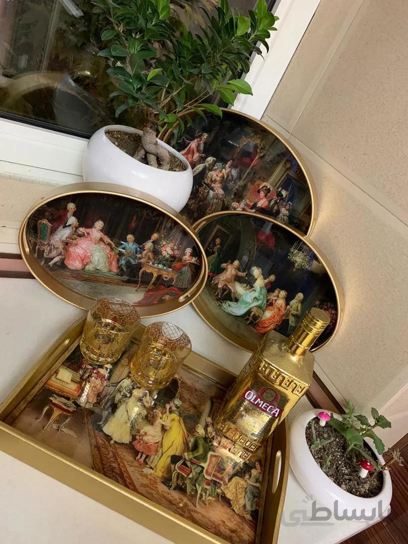 سینی چوبی کف رزین طرح فرانسوی کد۱۰۲۰۲۶