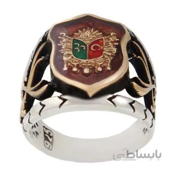 انگشتر نقره مردانه بازرگانی میلادی کد am_1459