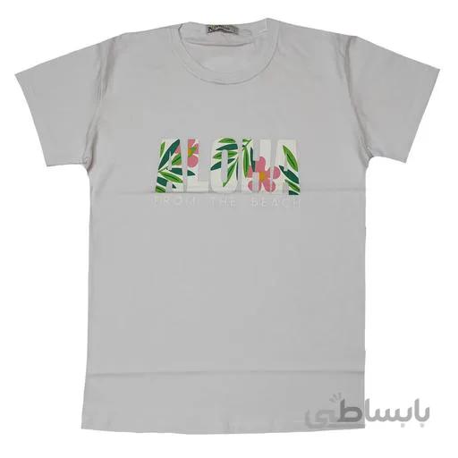 تیشرت زنانه طرح ALOHA کد 05 - موجود در دو سایز L و XL-جنس نخ پنبه سوپر
