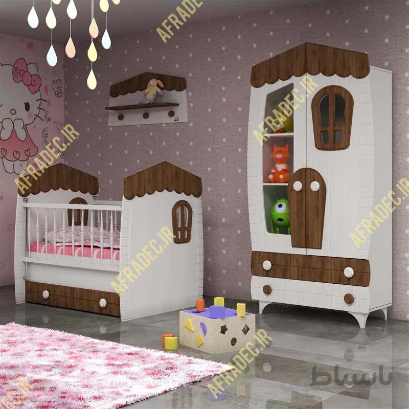 سرویس خواب نوزاد مدل کلبه نوزادی