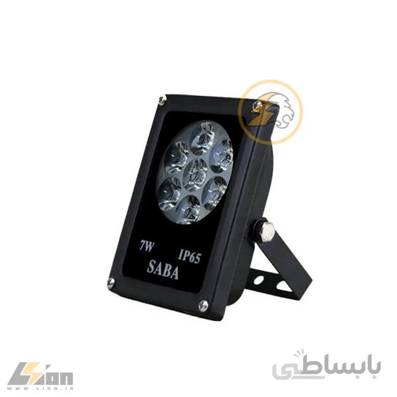 پروژکتور LED و 1×7 وات قاب مشکی صبا ترانس