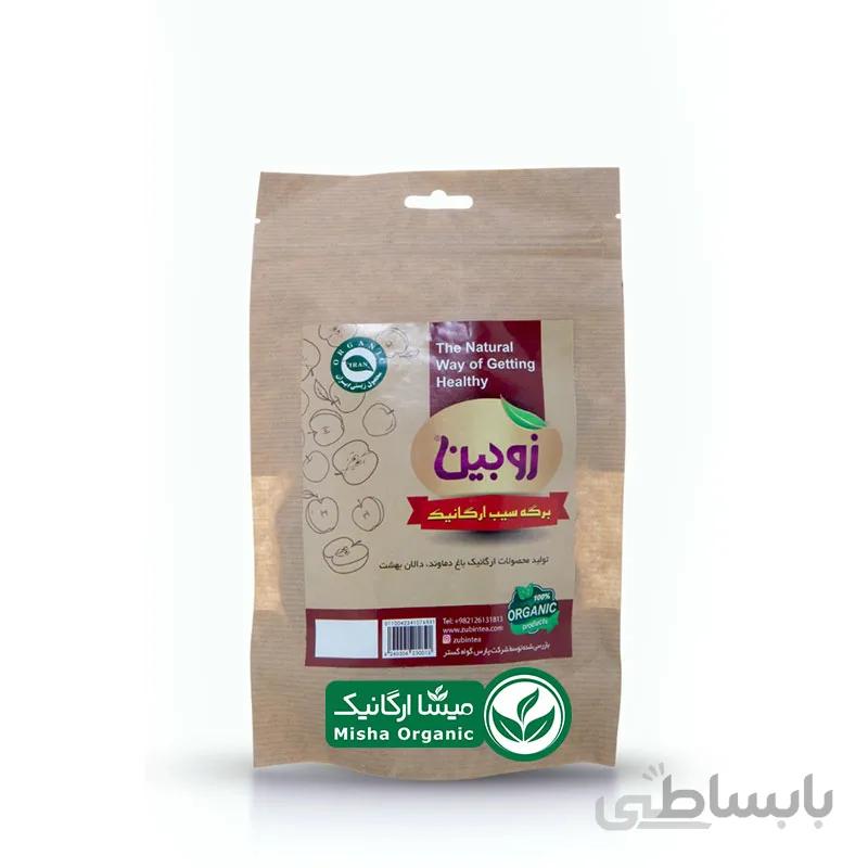 برگه سیب خشک ارگانیک زوبین – 100 گرمی