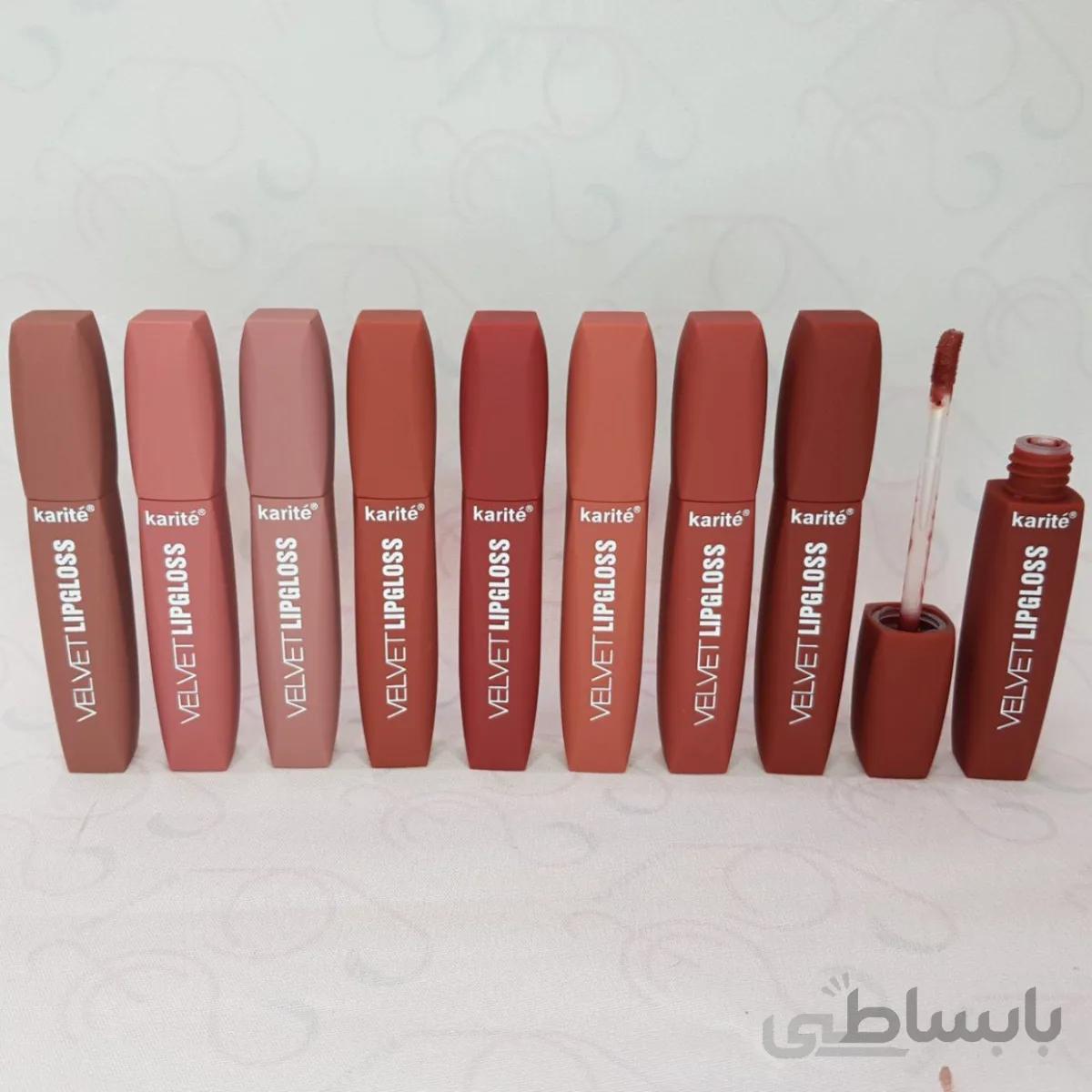 رژ لب مایع کاریته KARITE مدل ولوت لیپ گلاس velvet lip gloss