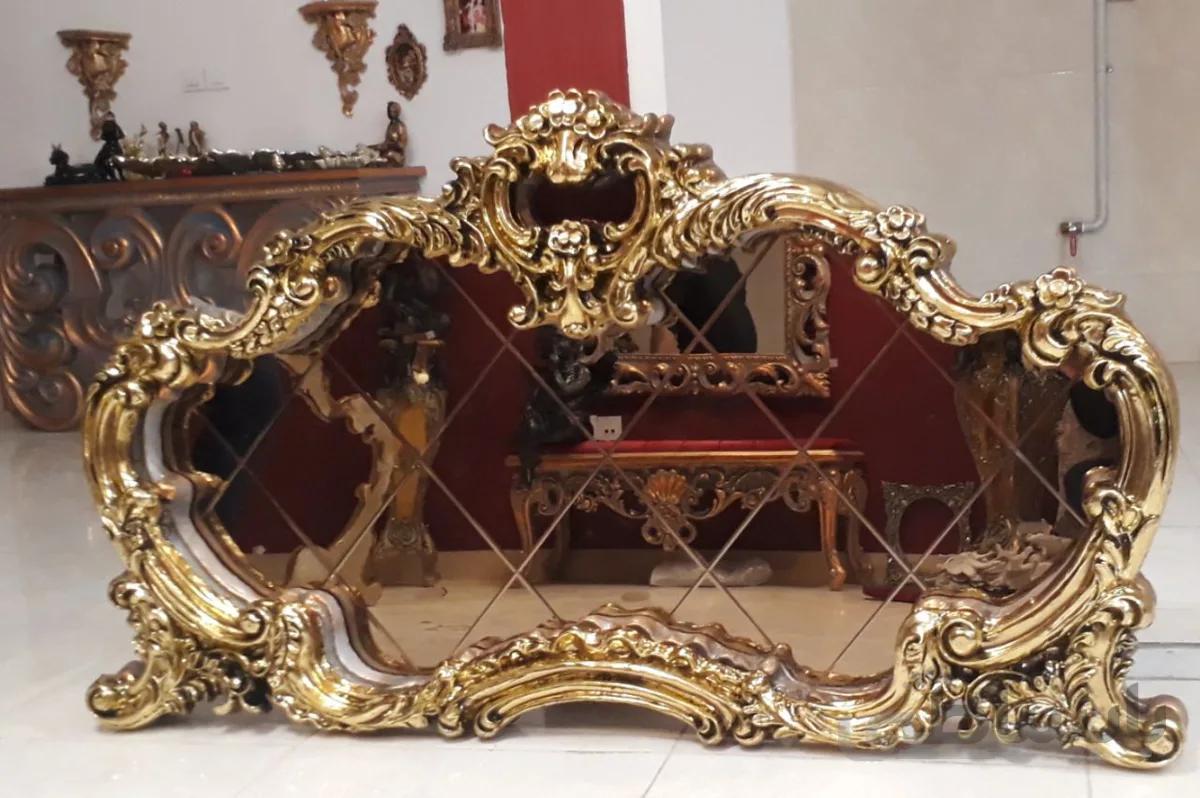 قاب آینه برنز برش دار فایبرگلاس آبکاری طلا کد ۱۰۲۲۵۲