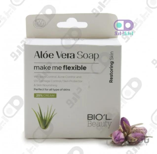 صابون آرایش پاکن شیرکرمی آلوئه ورا، ضد التهاب، پوست های خشک بیول ا Aloe Vera Anti-inflammation Face Wash Makeup Remover Soap BIOL