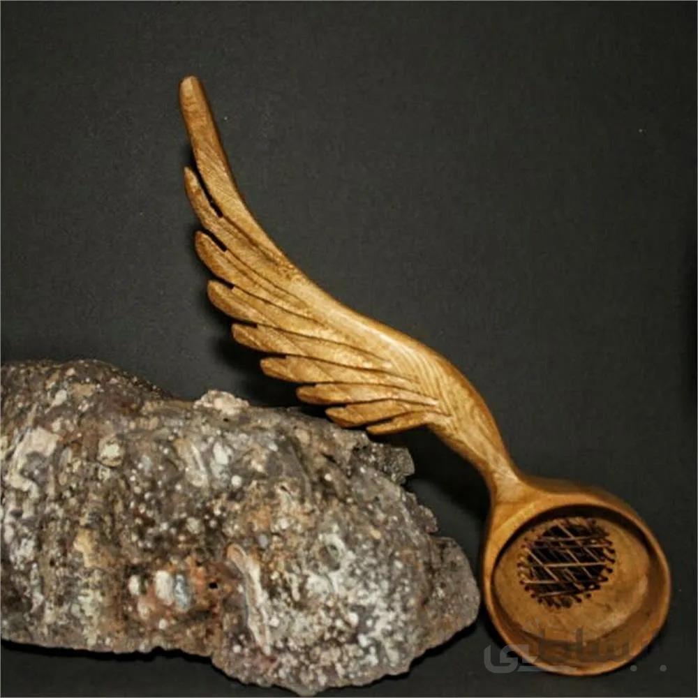 قاشق چوبی طرح بال کبوتر ا Wooden spoon designs, the wings of the Dove
