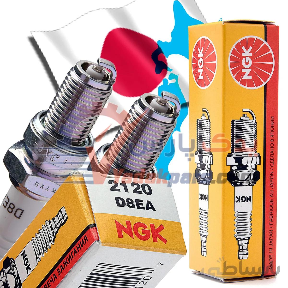 شمع نیکل موتورسیکلت هوندا۱۲۵ برند NGK ژاپن (۱عددی) ا Spark Plugs NGK D8EA 2120 JAPAN