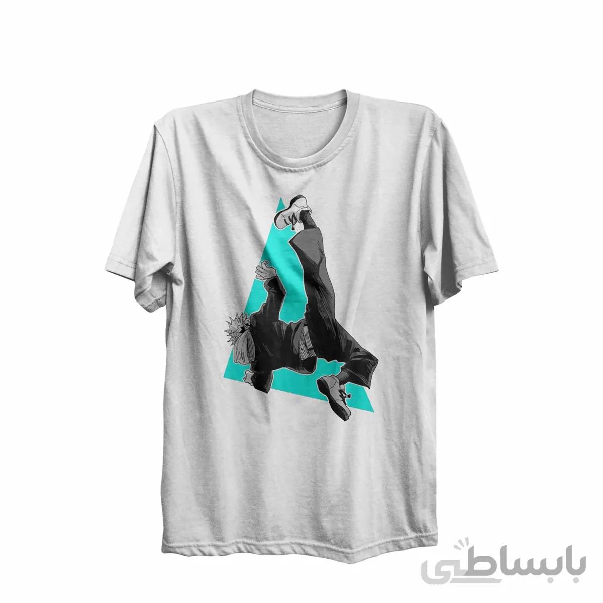 تیشرت یقه گرد سفید طرح انیمه جوجوتسو کایسن Jujutsu Kaisen کدKCT10432