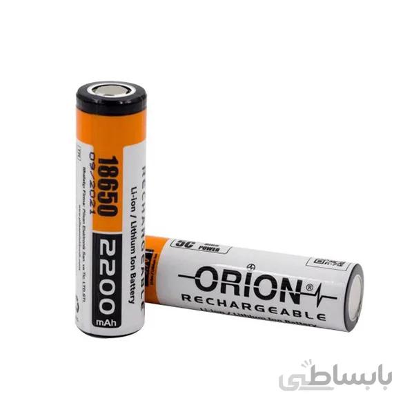 باتری لیتیوم یون 3.7v سایز 18650 2200mAh مارک ORION مدل 5C