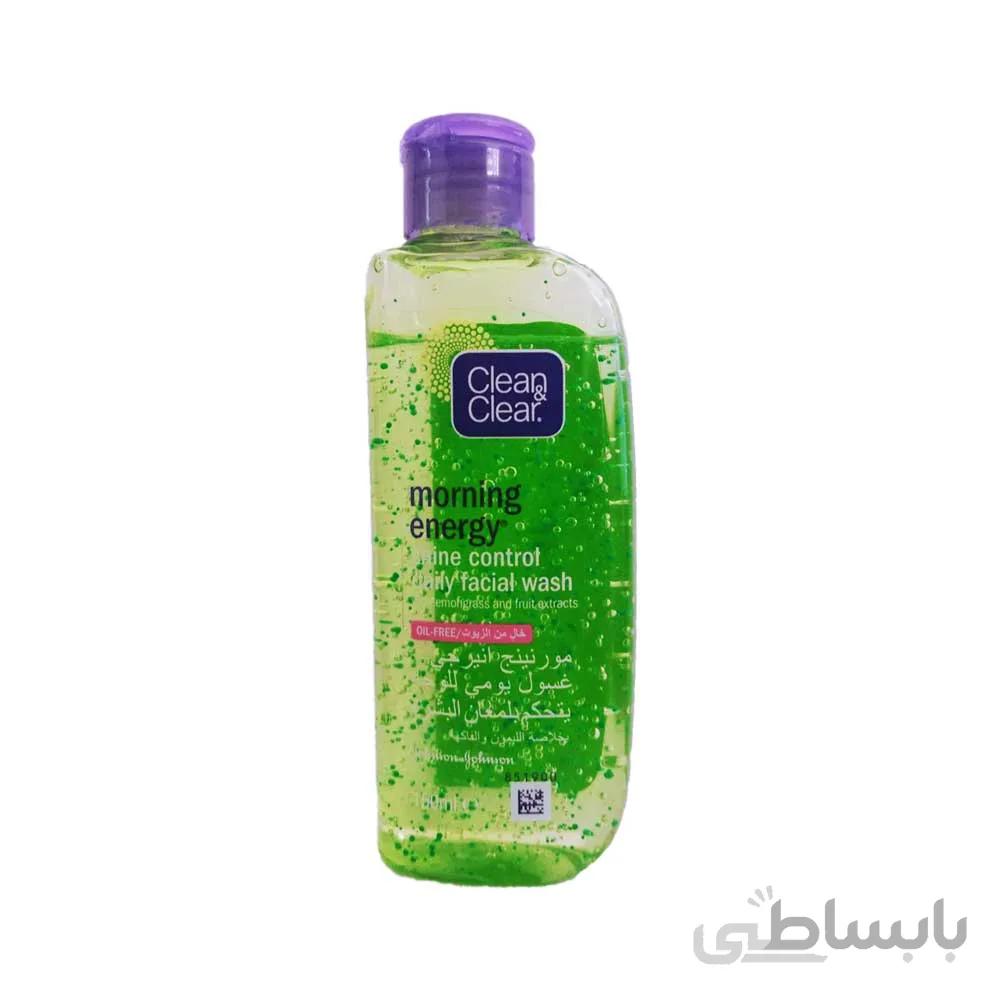 ژل شستشو صورت clean and clear مدل morning energyحجم 150میلی لیتر ا gel face wash clean and clear model morning energy 150ml