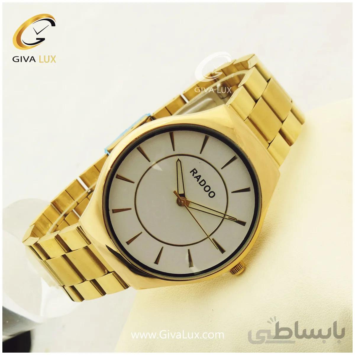 ساعت مردانه بند فلزی طلایی