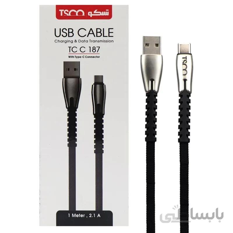 کابل TSCO TC C187 Type-C 2.1A 1m