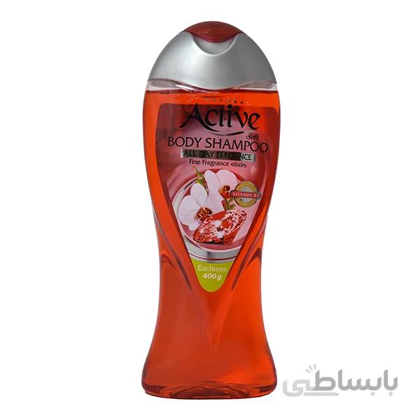شامپو بدن اکتیو شفاف ۴۰۰گرمی قرمز