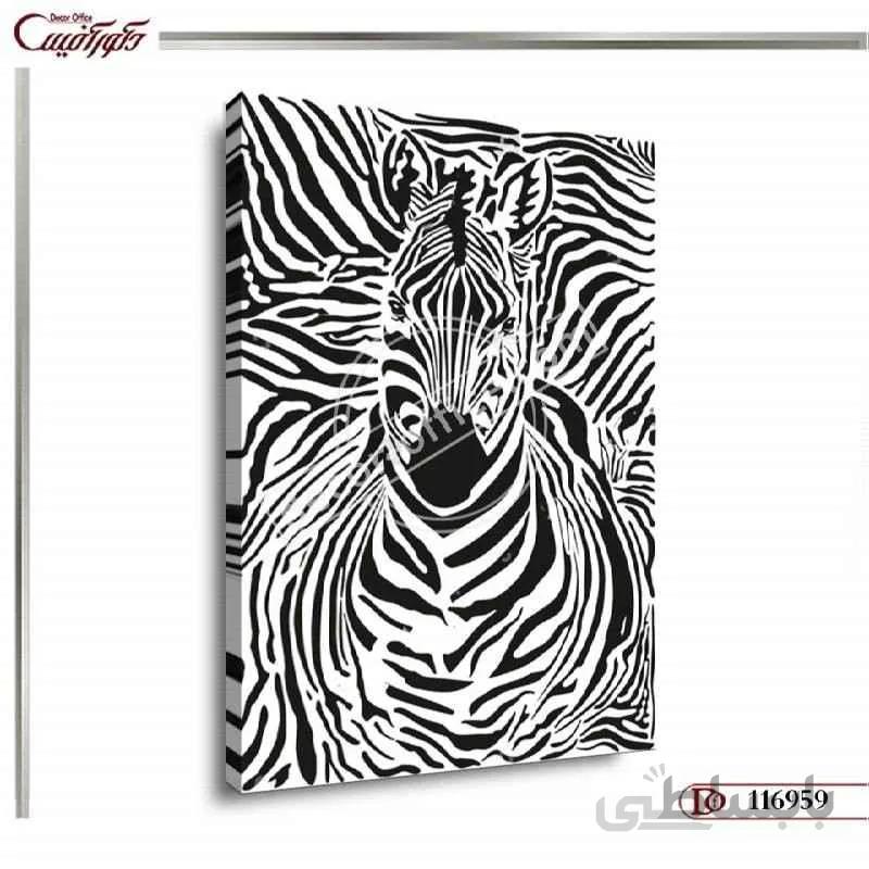 تابلو دیواری مدرن گورخر 6959 ا Modern zebra mural 6959