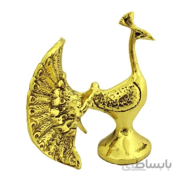 مجسمه برنزی طرح طاووس دم پهن کد ۱۲۱۲