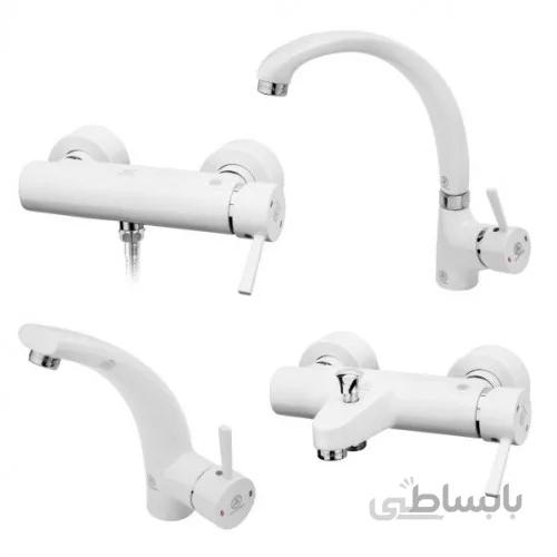 سری شیرآلات قهرمان مدل ارکیده سفید کروم