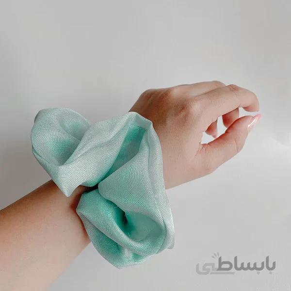اسکرانچی اورگانزا سبز آبی ا Scrunchies