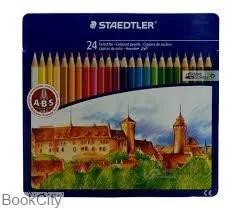 مدادرنگي 24 رنگ جعبه فلزي STAEDTLER 145CM24 A.B.S